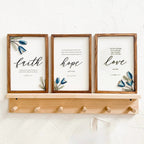 Full Set 3D Wooden Bible Verse Wall Art (Faith, Hope, Love)