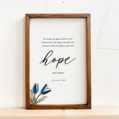 Full Set 3D Wooden Bible Verse Wall Art (Faith, Hope, Love)