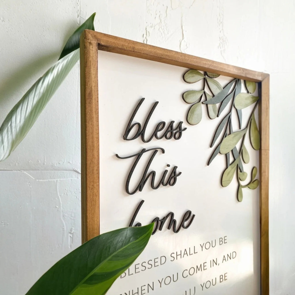 Blessed Shall You Be - Deuteronomy 28:6-10 | 3D Wooden Bible Verse Wall Art