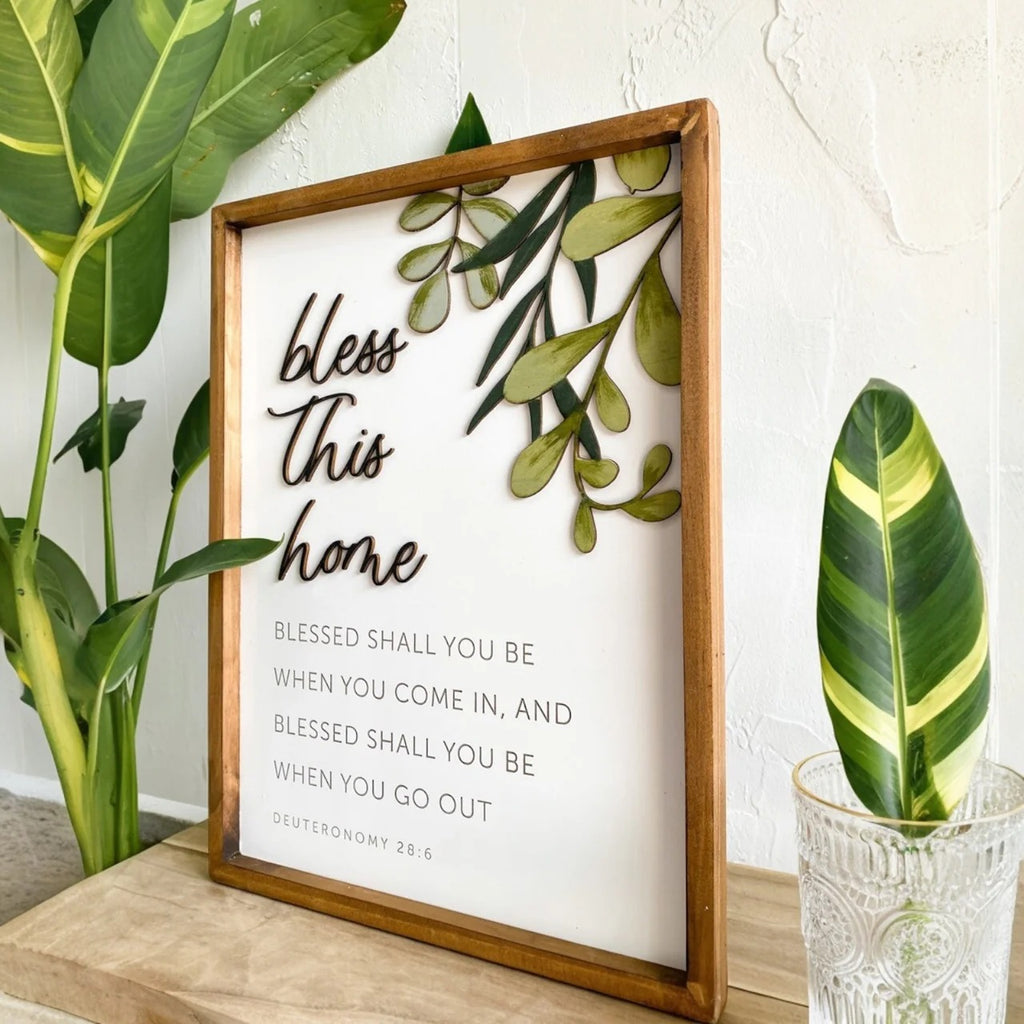 Blessed Shall You Be - Deuteronomy 28:6-10 | 3D Wooden Bible Verse Wall Art