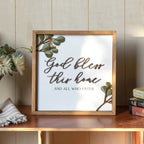 God Bless This Home | 3D Wooden Bible Verse Wall Art 30x30cm