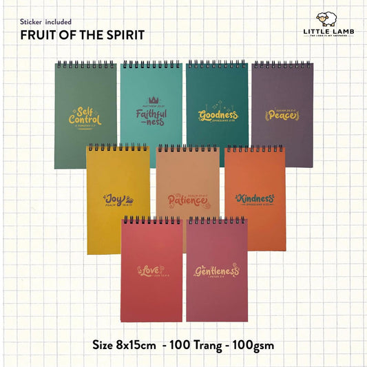 Fruit of the Spirit Spiral Notebook Set - Religious Gift & Bible Study Stationery