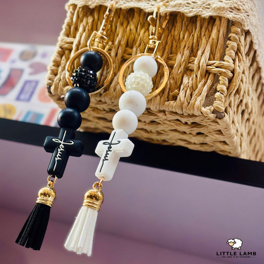 Handmade Christian Cross Keychain – Perfect Religious Gift for Friends & Family